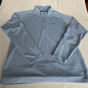 Travis Mathew Sky Blue Zip-Up Sweater